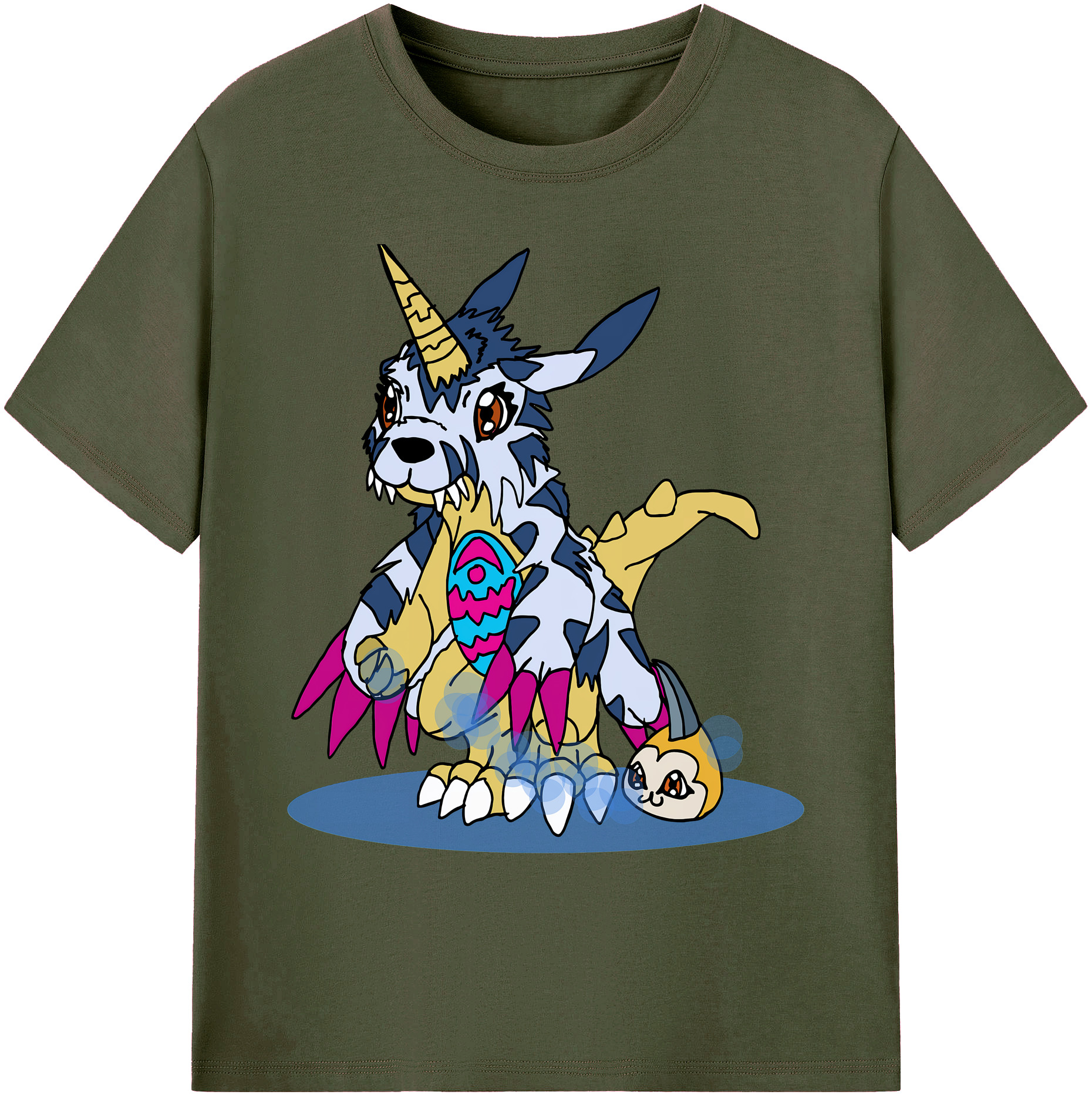 （画像用） Digimon デジタルモンスター/デジモン 綿100％ メンズ半袖Tシャツ｜肌触りやわらか＆通気性
